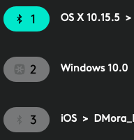 Imágenes 1: Los botones 1, 2 y 3 te permiten cambiar entre los dispositivos que tienes configurados, lo mejor es que puedes configurar dispositivos de distintas plataformas o sistemas operativos e intercambiar entre ellos con el menor esfuerzo, sin necesidad de desconectar el dongle.